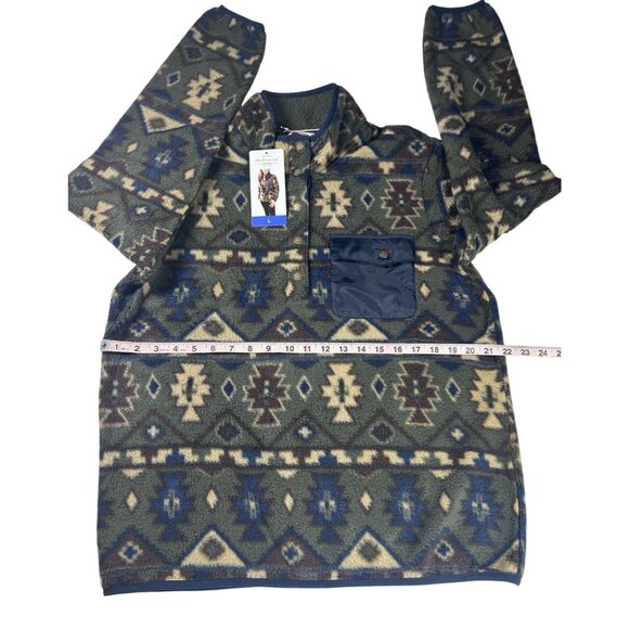 Weatherproof Vintage Sweater Women Large Fleece Pullover Jacket Aztec Pattern - Picture 4 of 8